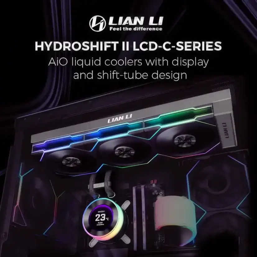 Montaje Refrigeración Líquida LIAN LI Hydroshift II LCD Gaming PC Venturada